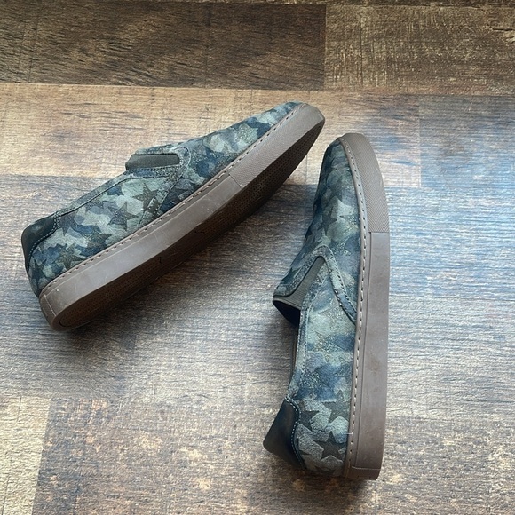 Trask Lillian Camo Metallic Perforated Slip-On Sneakers - Picture 1 of 9